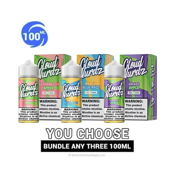 Cloud Nurdz 100ml Pick 3 Bundle (300ml)