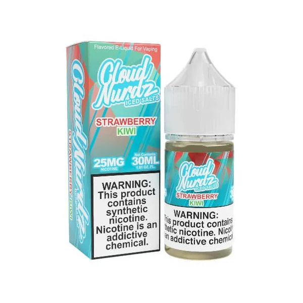 Cloud Nurdz Iced Salt E-Liquid - Strawberry Kiwi - 30ml