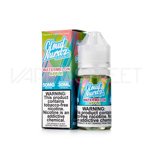 Cloud Nurdz Iced TFN Salts Watermelon Apple (30ml)