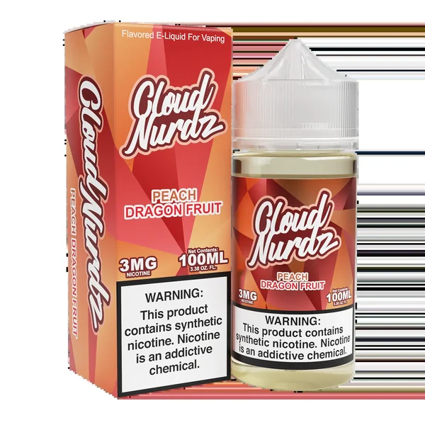 Cloud Nurdz Peach Dragonfruit Eliquid (Freebase) – 100mL
