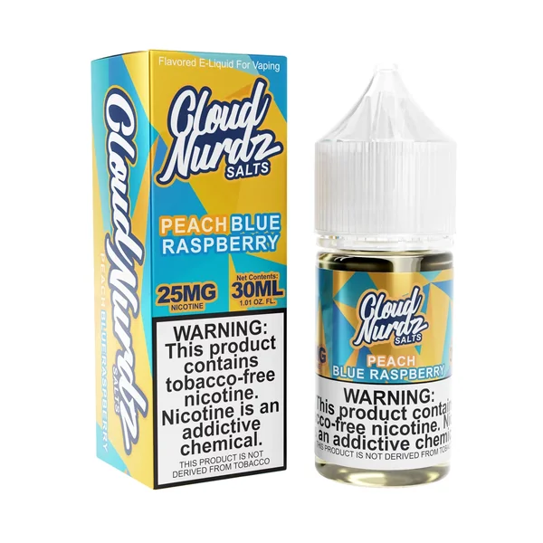 Cloud Nurdz Salt Blue Razz Peach (Salt Nicotine) – 30mL