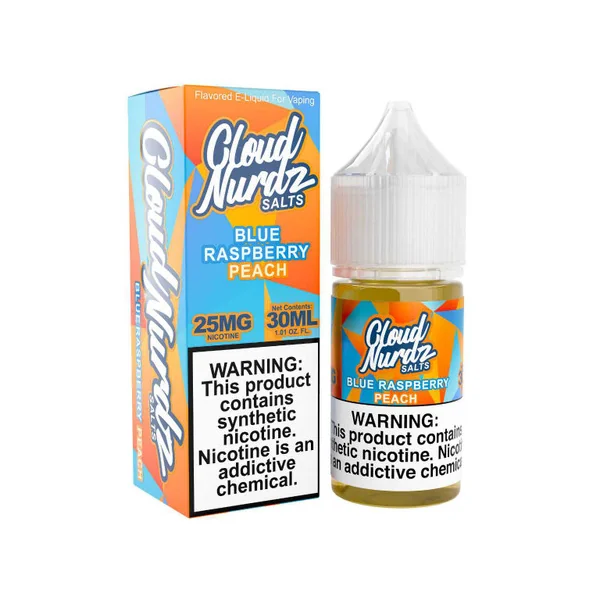 Cloud Nurdz Salts Peach Blue Razz 30ml E-Juice