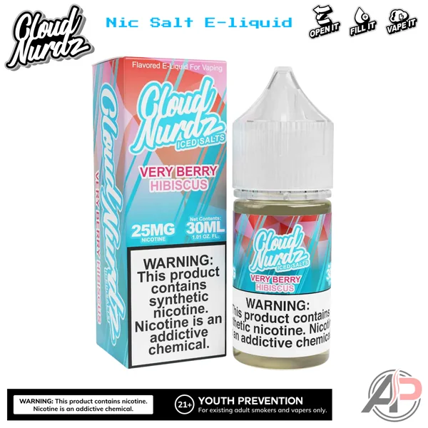 Cloud Nurdz Very Berry Hibiscus Iced E-Liquid 100mL - Image 2