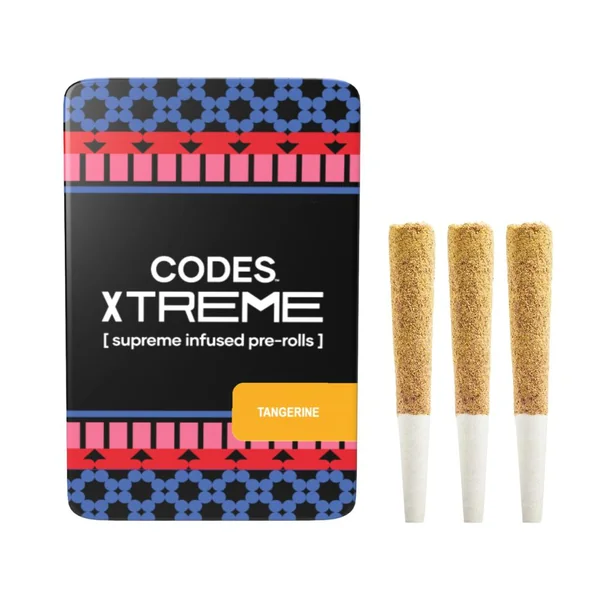 Codes: Infused Pre-Roll Pack | Tangerine x Blue Dream | Xtreme Js | 0.7g | 3pk