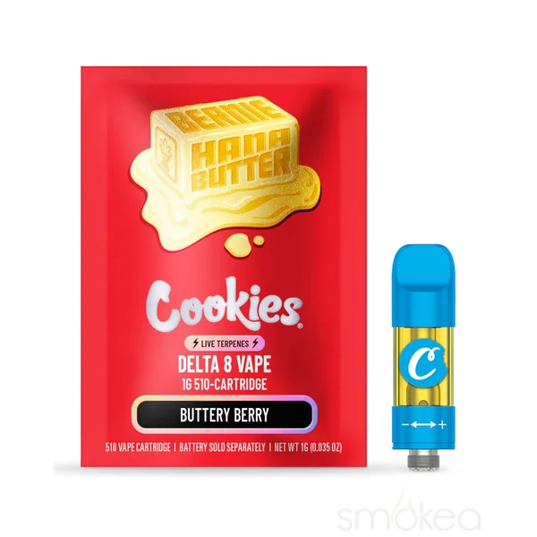 Cookies 1g Delta 8 Vape Cartridge w/ Live Terpenes - Berniehana Butter