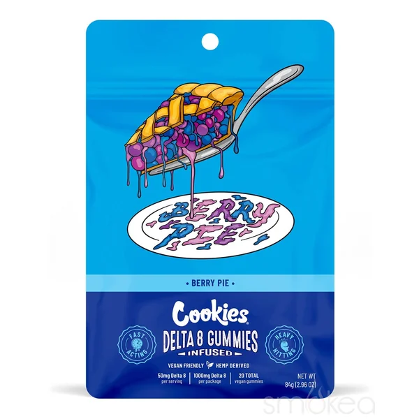 Cookies 50mg Delta 8 Gummies - Berry Pie (20-Pack)