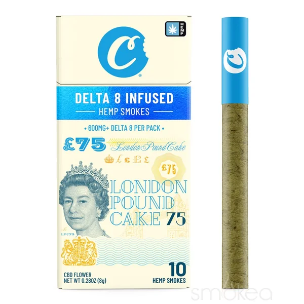 Cookies Delta 8 Hemp Smokes - London Pound Cake 75 (10-Pack)
