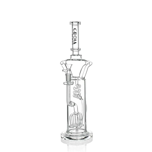 Croia Glass 15" Scientific Glass Bong with Tree Perc & Spiral Cooling | Croia Glass