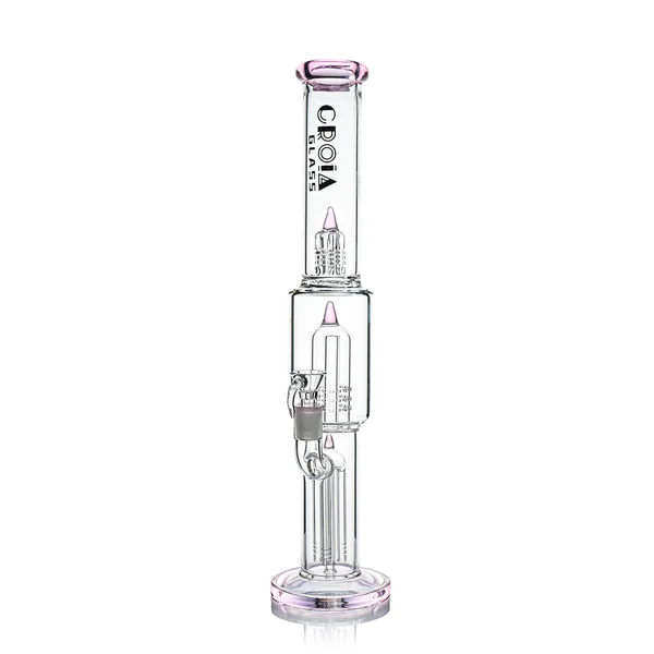 Croia Glass 16" Triple Rocket-Perc Scientific Glass Bong | Croia Glass