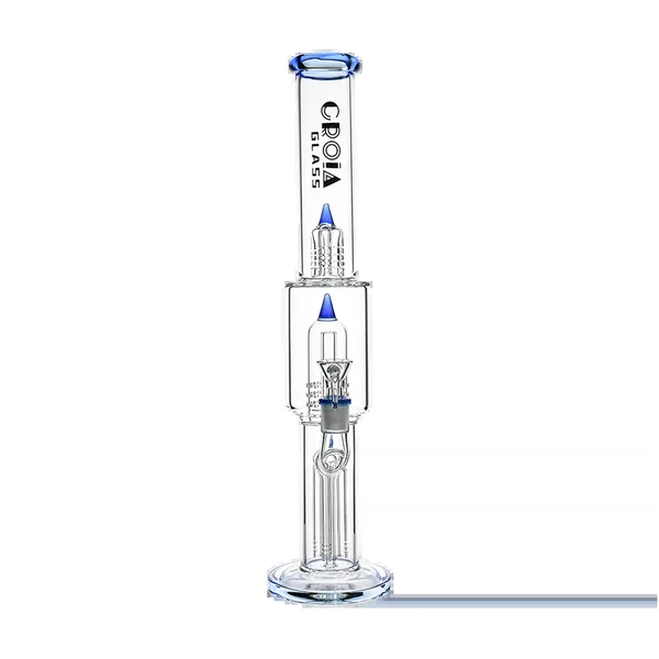 Croia Glass 16" Triple Rocket-Perc Scientific Glass Bong | Croia Glass - Image 3
