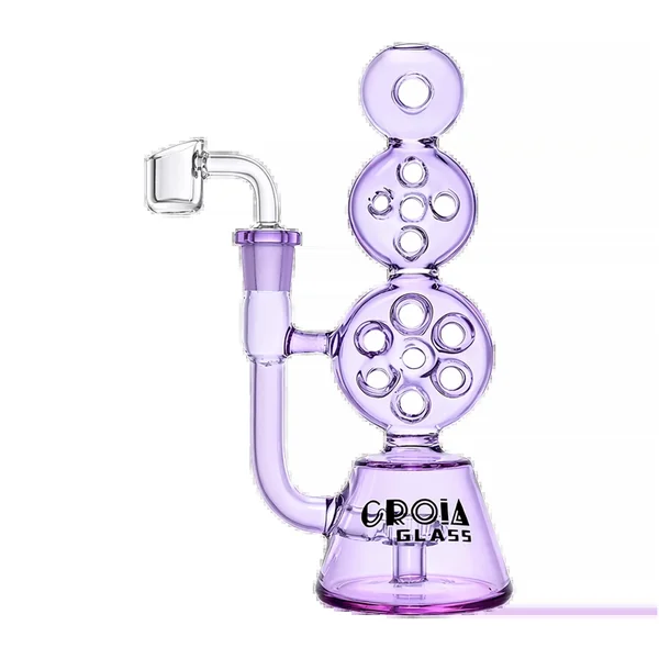 Croia Glass 8" Triple Stack Swiss Perc Recycler Dab Rig | Croia Glass
