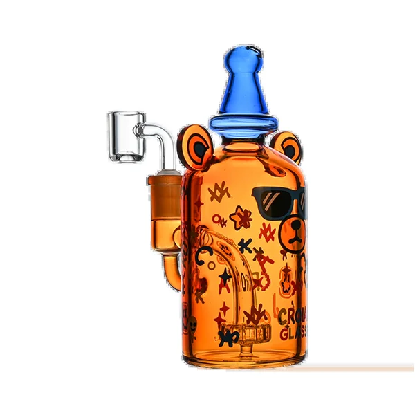 Croia Glass Cool Teddy Bear Dab Rig with Showerhead Perc | Croia Glass - Image 2