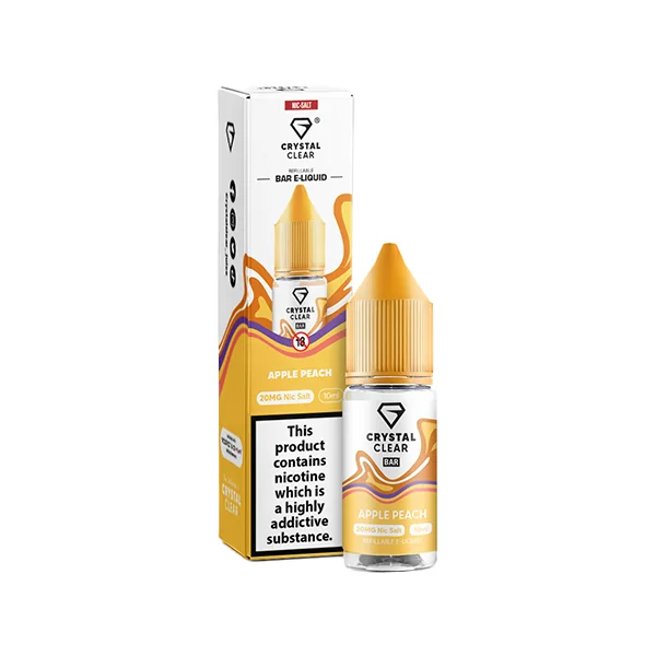 Crystal Clear Bar Salt Apple Peach E Liquid 10ml