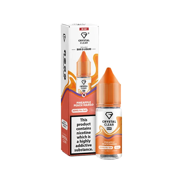 Crystal Clear Bar Salt Pineapple Peach Mango E Liquid 10ml