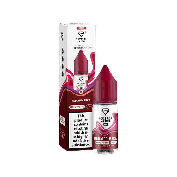 Crystal Clear Bar Salt Red Apple Ice E Liquid 10ml