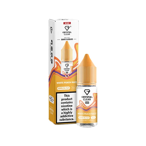Crystal Clear Bar Salt White Peach Razz E Liquid 10ml