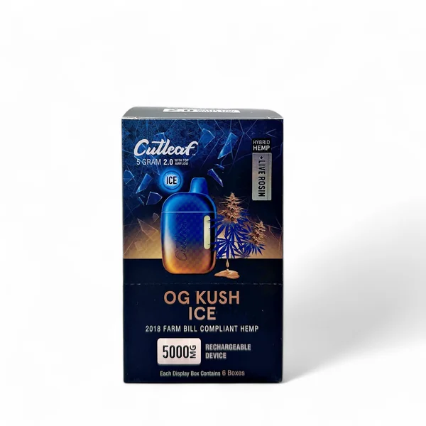 Cutleaf 5 Gram 2.0 Ice Hemp + Live Rosin Disposable - Image 3