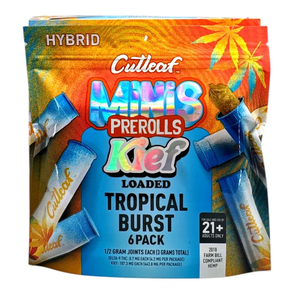 Cutleaf Minis Kief Loaded 6pk Prerolls - Image 2