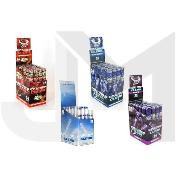 Cyclones Pre Rolled Clear Cones - 24 pack