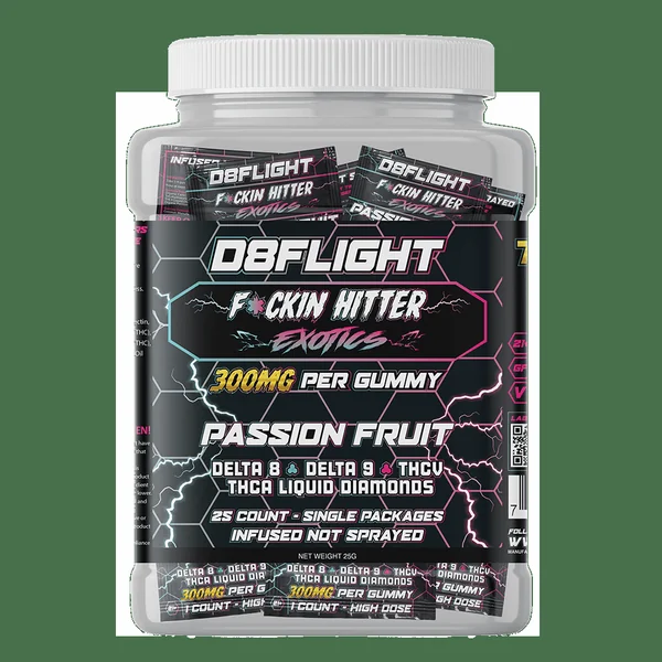 D8 Flight F*ckin Hitter Exotics Gummies Jar 300mg 25ct (SINGLE) [DROPSHIP]