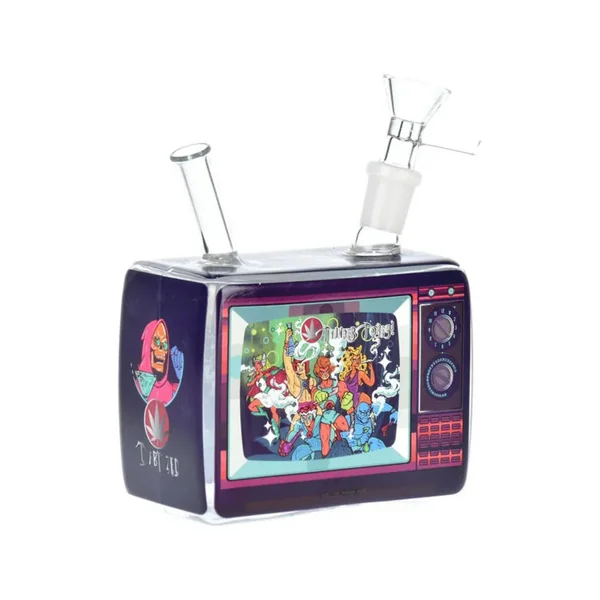 Dabtized Trippy Vision Retro TV Water Pipe W/Led
