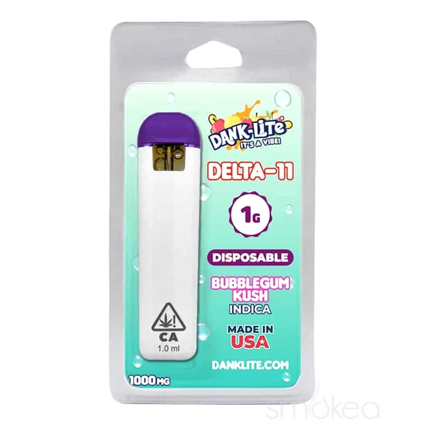 Dank Lite 1g Delta 11 Disposable Vape - Bubblegum Kush