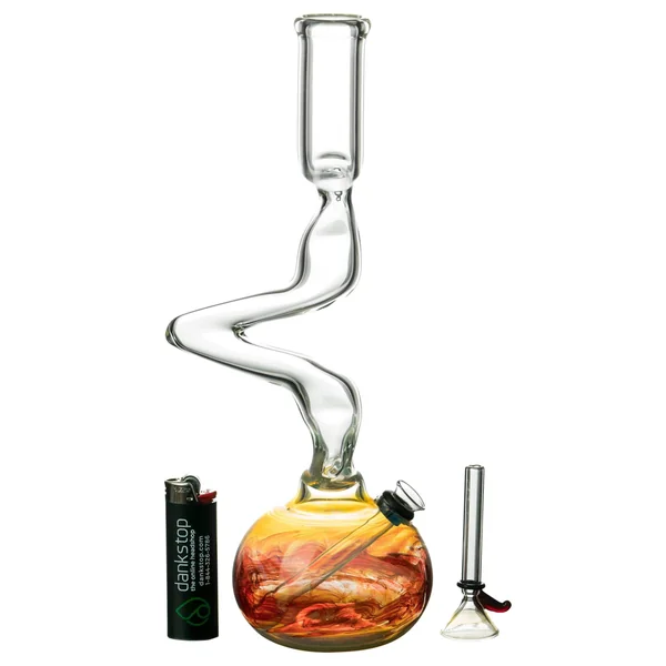 DankStop 12" Raked Zig Zag Bubble Base Bong - Image 5