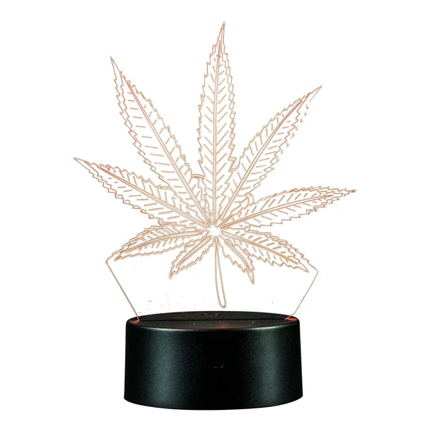 DankStop 3D Cannabis Leaf Lamp