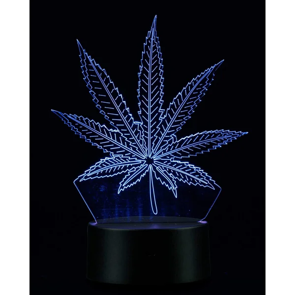 DankStop 3D Cannabis Leaf Lamp - Image 4