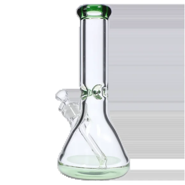 DankStop Big Base Beaker with Color Accents Bong - Green - 12 in.