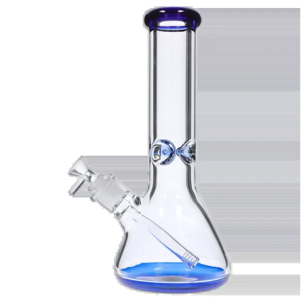 DankStop Big Base Beaker with Color Accents Bong - Green - 12 in. - Image 8