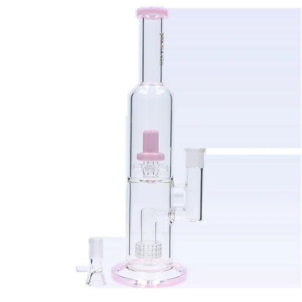 DankStop Dual Perc with Color Accents Bong - 15 in. - Image 12