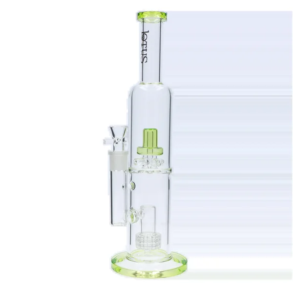 DankStop Dual Perc with Color Accents Bong - 15 in. - Image 13