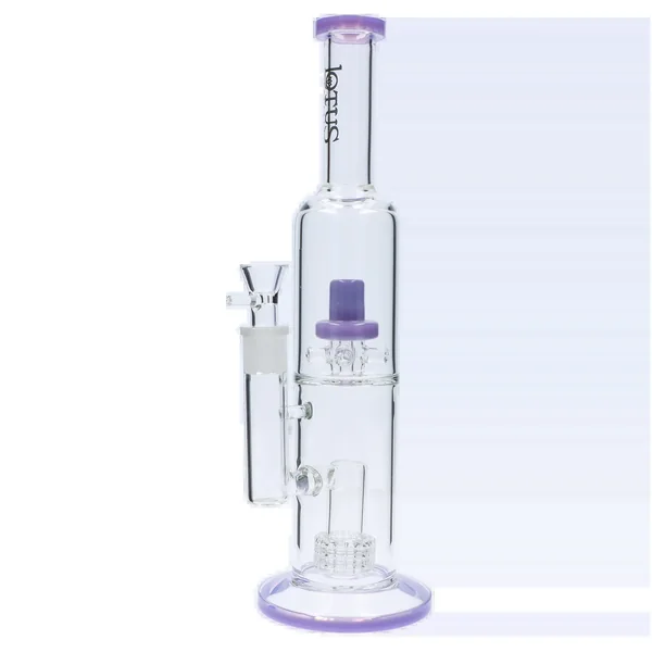DankStop Dual Perc with Color Accents Bong - 15 in. - Image 17