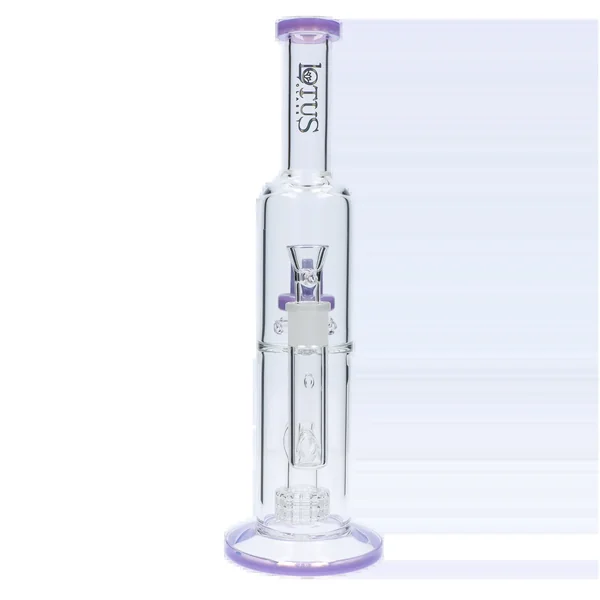 DankStop Dual Perc with Color Accents Bong - 15 in. - Image 18