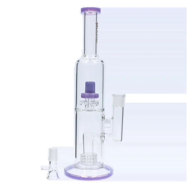 DankStop Dual Perc with Color Accents Bong - 15 in. - Image 20