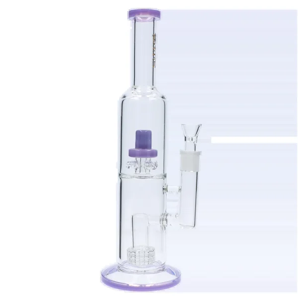 DankStop Dual Perc with Color Accents Bong - 15 in. - Image 21
