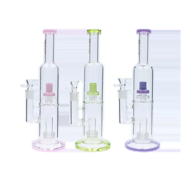 DankStop Dual Perc with Color Accents Bong - 15 in. - Image 7