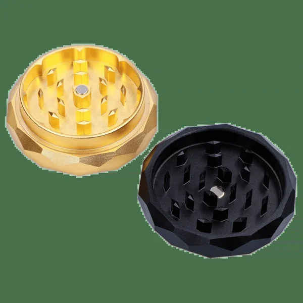 DankStop Famous Design - Astral Power Aluminum 2 stage Grinder -Black and Gold - Image 4
