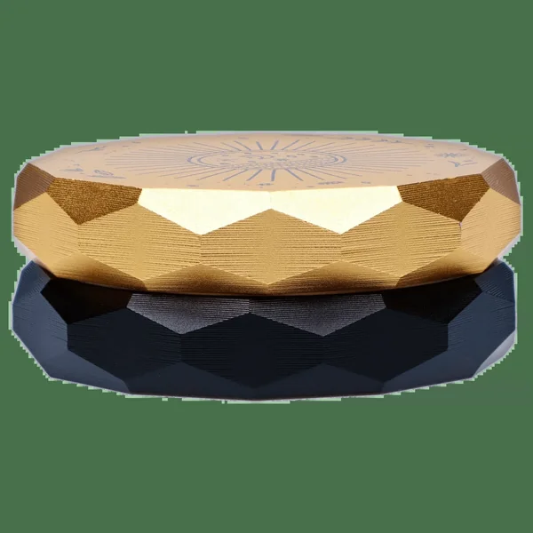 DankStop Famous Design - Astral Power Aluminum 2 stage Grinder -Black and Gold - Image 6