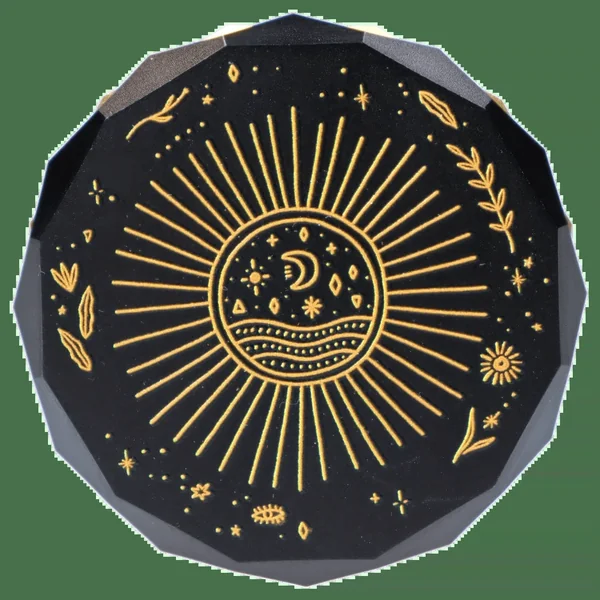 DankStop Famous Design - Astral Power Aluminum 2 stage Grinder -Black and Gold - Image 8