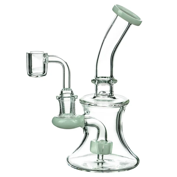 DankStop Hourglass Dab Rig With Colored Accents - Image 15