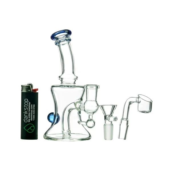 DankStop Marble Studded Dab Rig With Colored Accents - Image 6