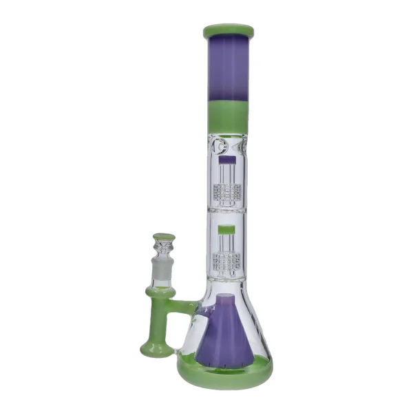 DankStop Retro Pastel Beaker with Dual Tree & Pyramid Perc Bong - 19.7 in. - Image 15