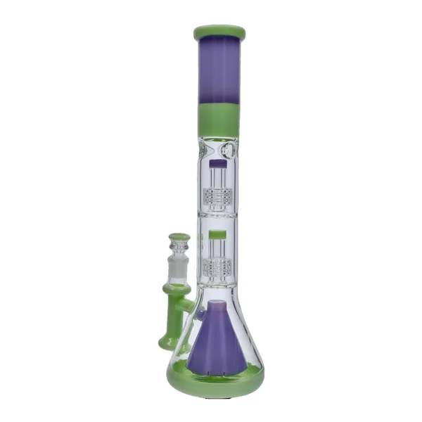 DankStop Retro Pastel Beaker with Dual Tree & Pyramid Perc Bong - 19.7 in. - Image 18