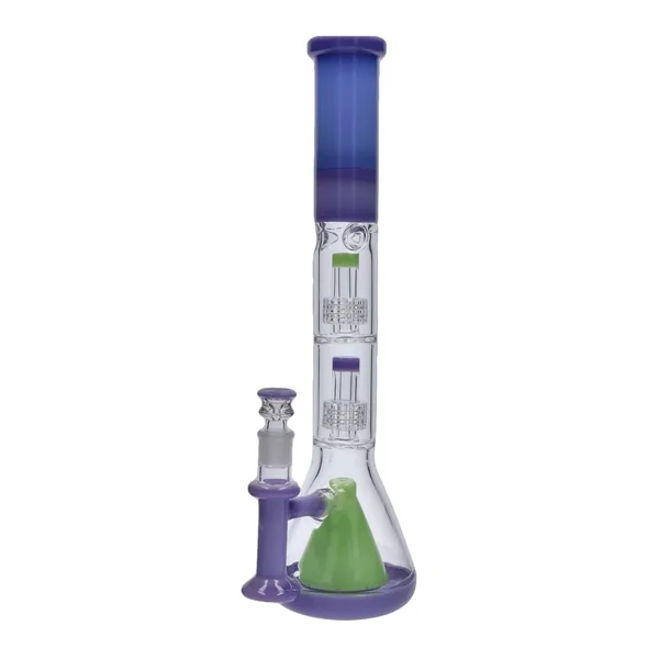 DankStop Retro Pastel Beaker with Dual Tree & Pyramid Perc Bong - 19.7 in. - Image 28