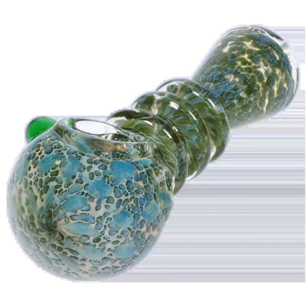DankStop Triple Ringed Speckled Spoon Pipe