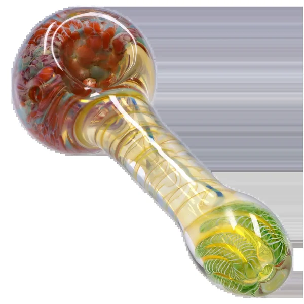 DankStop Twisting Frit Spoon Pipe - 3 in. - Image 2