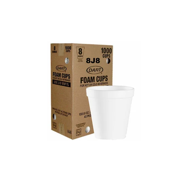 Dart Foam Cups - 8oz-1000ct