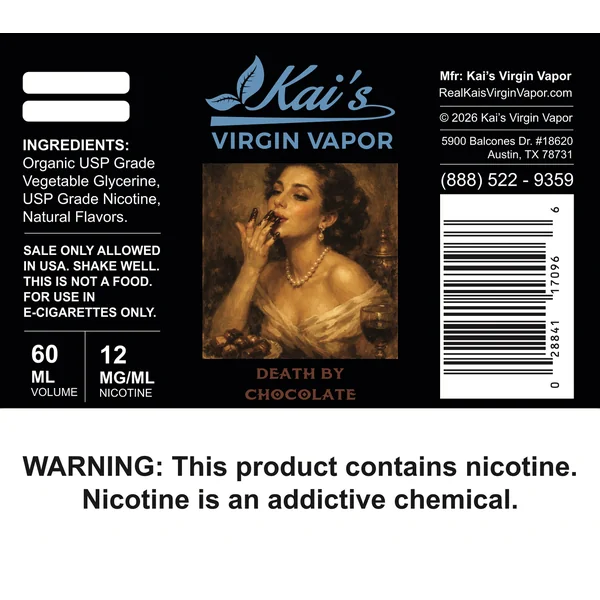 Death by Chocolate Vape Juice | Clean, Lab-Tested | Kai’s Virgin Vapor - Image 3